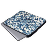 Portugiesisch-blaue Fliese Laptopschutzhülle (Vorne Knopf)