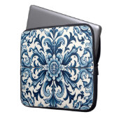Portugiesisch-blaue Fliese Laptopschutzhülle (Vorderseite Links)
