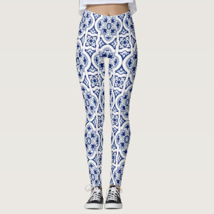 Portugiesisch-blaue Fliese Leggings