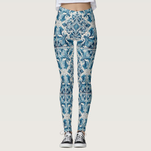 Portugiesisch-blaue Fliese Leggings