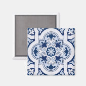 Portugiesisch-blaue Fliese Magnet (Vorderseite/Rückseite)