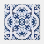 Portugiesisch-blaue Fliese Magnet (Vorne)