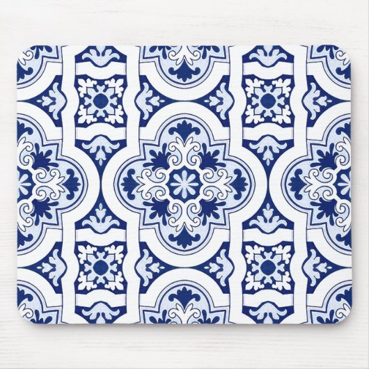 Portugiesisch-blaue Fliese Mousepad (Vorne)