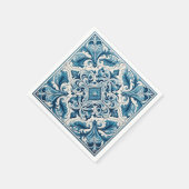 Portugiesisch-blaue Fliese Serviette (Ecke)