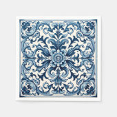 Portugiesisch-blaue Fliese Serviette (Vorderseite)