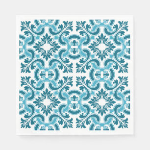 Portugiesisch-blaue Fliese Serviette