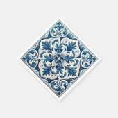 Portugiesisch-blaue Fliese Serviette (Ecke)