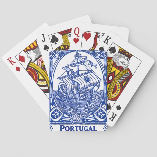 Portugiesisch-blaue Fliese Spielkarten (Rückseite)