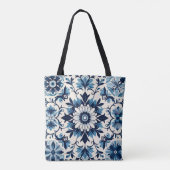 Portugiesisch-blaue Fliese Tasche (Rückseite)