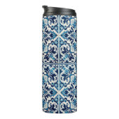 Portugiesisch-blaue Fliese Thermosbecher (Nach rechts gedreht)