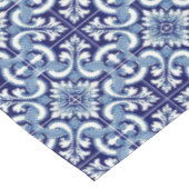 Portugiesisch-blaue Fliese Tischdecke (Schrägansicht)