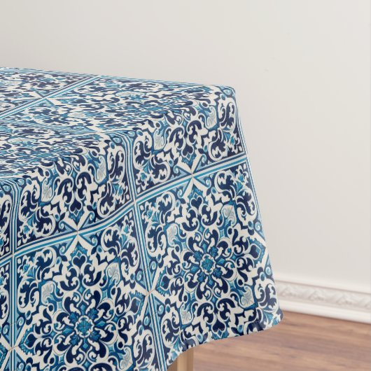 Portugiesisch-blaue Fliese Tischdecke (Beispiel)