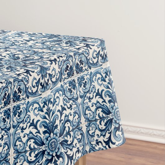 Portugiesisch-blaue Fliese Tischdecke (Beispiel)