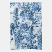 Portugiesisch-blaue Fliesen romantisches Szenemust Geschirrtuch (Vertikal)