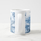 Portugiesisch-blaue Fliesen romantisches Szenemust Jumbo-Tasse (Rückseite)