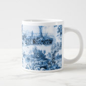 Portugiesisch-blaue Fliesen romantisches Szenemust Jumbo-Tasse (Rechts)