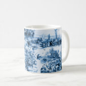 Portugiesisch-blaue Fliesen romantisches Szenemust Kaffeetasse (VorderseiteRechts)