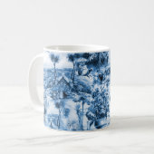 Portugiesisch-blaue Fliesen romantisches Szenemust Kaffeetasse (Vorderseite Links)