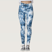 Portugiesisch-blaue Fliesen romantisches Szenemust Leggings (Vorderseite)