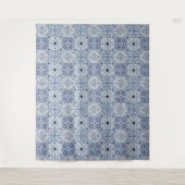 Portugiesisch-blaue Fliesen Wandteppich (Vorderseite)