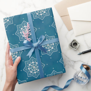 Portugiesisch-Blauer Azulejos-Muster Geschenkpapier