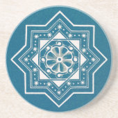 Portugiesisch-Blauer Azulejos-Muster Getränkeuntersetzer (Vorne)