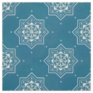 Portugiesisch-Blauer Azulejos-Muster Stoff