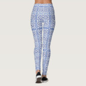 Portugiesisch Blue Azulejo Tile Art Leggings (Rückseite)
