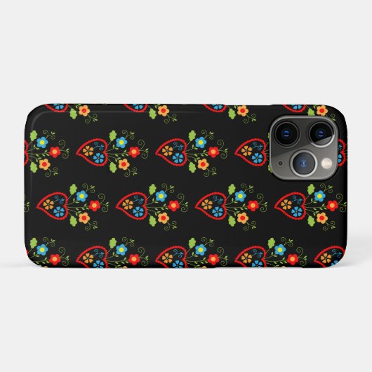 Portugiesisch blühendes Herzmuster Case-Mate iPhone Hülle (Rückseite (Horizontal))