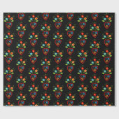 Portugiesisch blühendes Herzmuster Geschenkpapier (Flach)