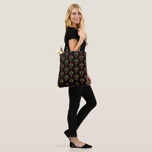 Portugiesisch blühendes Herzmuster Tasche (Am Model)