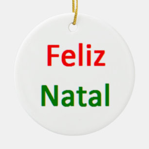 portugiesisch frohe weihnachten keramik ornament