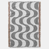 Portugiesisch-Kobelstein Schwarz-Weiß-Wellen Decke (Vorderseite Vertikal)