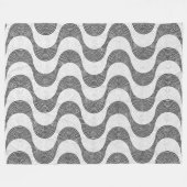 Portugiesisch-Kobelstein Schwarz-Weiß-Wellen Fleecedecke (Vorderseite (Horizontal))