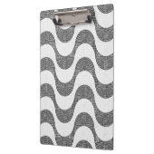 Portugiesisch-Kobelstein Schwarz-Weiß-Wellen Klemmbrett (Links)