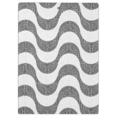 Portugiesisch-Kobelstein Schwarz-Weiß-Wellen Klemmbrett (Rückseite)