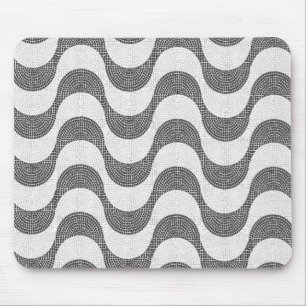 Portugiesisch-Kobelstein Schwarz-Weiß-Wellen Mousepad