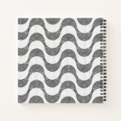 Portugiesisch-Kobelstein Schwarz-Weiß-Wellen Notizblock (Rückseite)