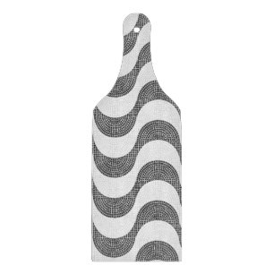 Portugiesisch-Kobelstein Schwarz-Weiß-Wellen Schneidebrett