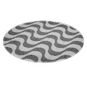 Portugiesisch-Kobelstein Schwarz-Weiß-Wellen Schneidebrett (Ecke)