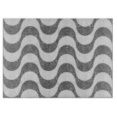 Portugiesisch-Kobelstein Schwarz-Weiß-Wellen Schneidebrett (Vorderseite)