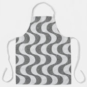 Portugiesisch-Kobelstein Schwarz-Weiß-Wellen Schürze (Vorderseite)