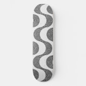 Portugiesisch-Kobelstein Schwarz-Weiß-Wellen Skateboard (Vorderseite)