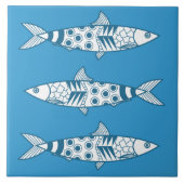 Portugiesisch Lissabon Sardines Pattern Azulejos B Fliese (Vorderseite)