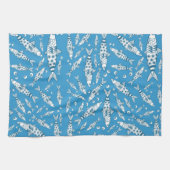 Portugiesisch Lissabon Sardines Pattern Azulejos B Geschirrtuch (Horizontal)