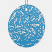 Portugiesisch Lissabon Sardines Pattern Azulejos B Keramik Ornament (Links)