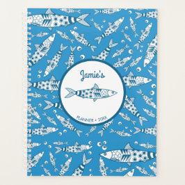 Portugiesisch Lissabon Sardines Pattern Azulejos B Planer