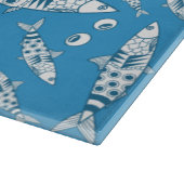 Portugiesisch Lissabon Sardines Pattern Azulejos B Schneidebrett (Ecke)