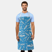 Portugiesisch Lissabon Sardines Pattern Azulejos B Schürze (Getragen)