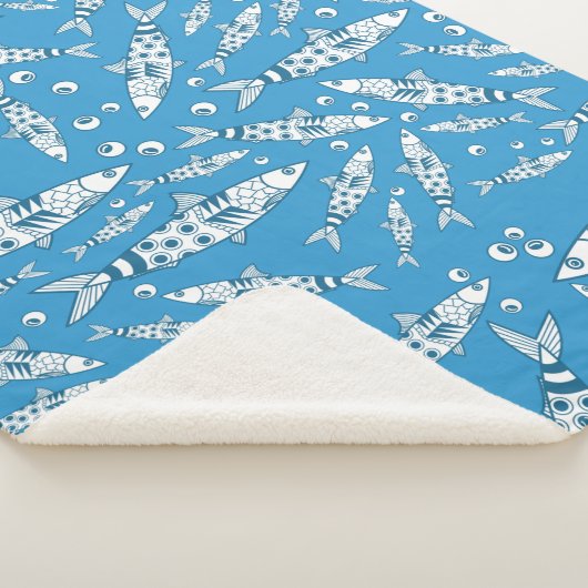 Portugiesisch Lissabon Sardines Pattern Azulejos B Sherpadecke (3/4)